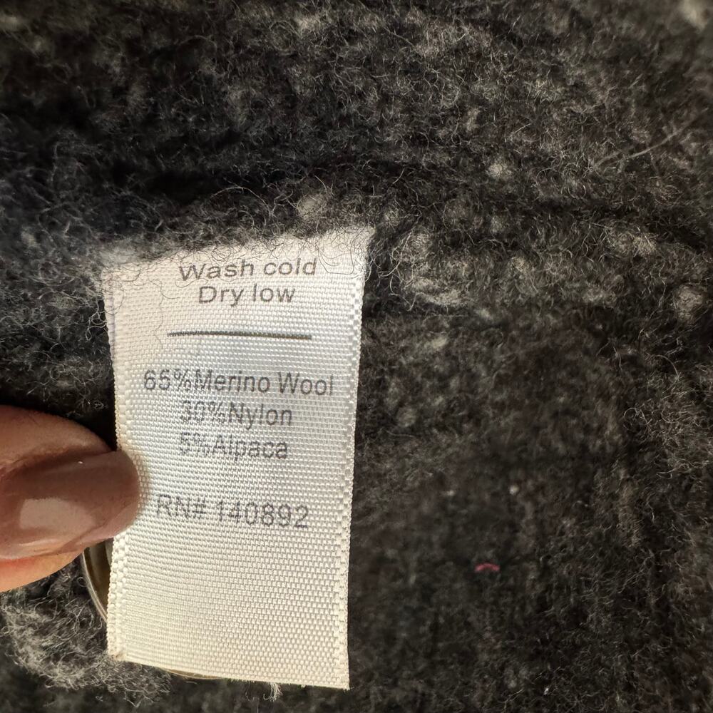Marine Layer Maurice Merino Wool Blend Shawl Cardigan - Charcoal Gray Unisex- M - Picture 10 of 11